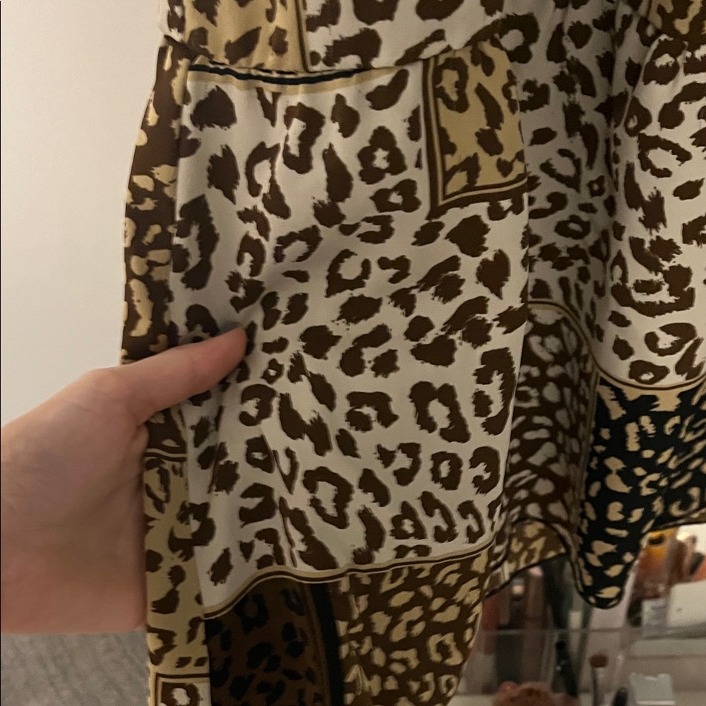 Chic Patchwork Animal Print Long Sleeve Dress - image 4